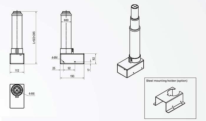 Чертеж подъемной колонны 07HX35ER3 Чертеж подъемной колонны 07HX35ER3