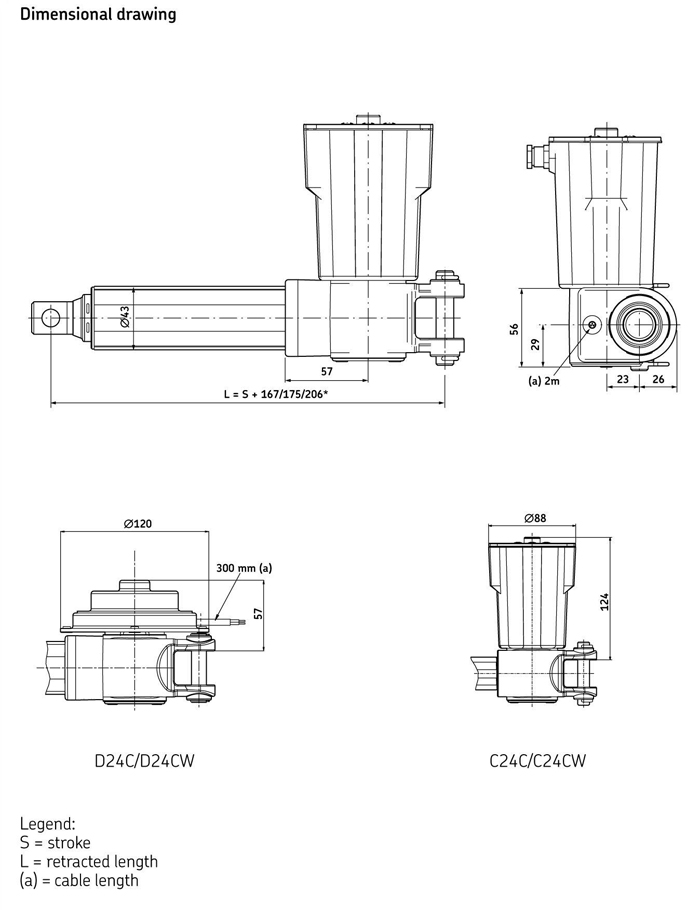 Чертеж актуатора 08XPO 43V Чертеж актуатора 08XPO 43V
