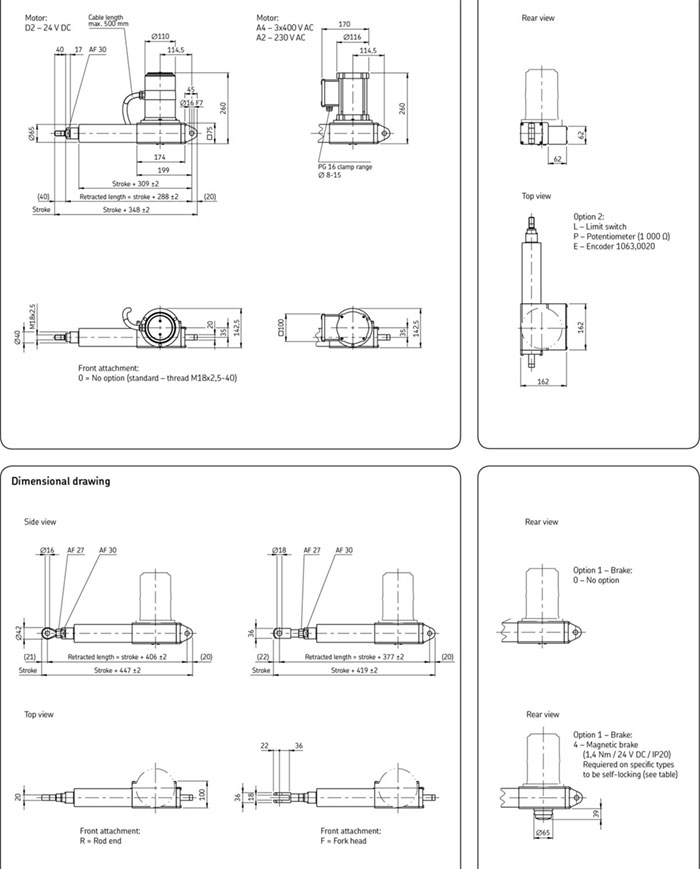 Чертеж актуатора 08XPGN-35 Чертеж актуатора 08XPGN-35